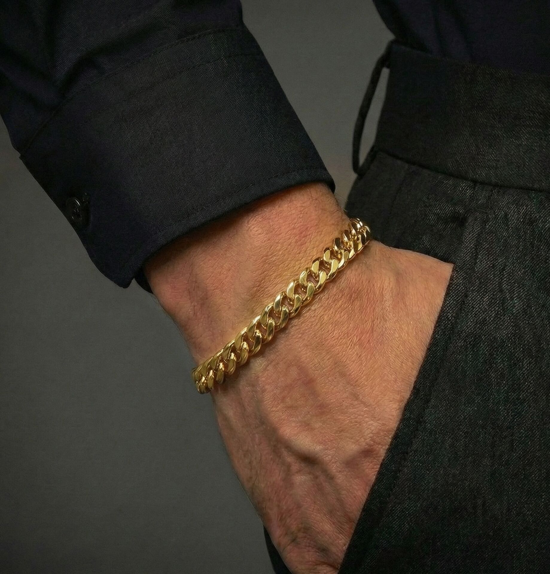 Unisex Masif Kalemli Bileklik 4mm