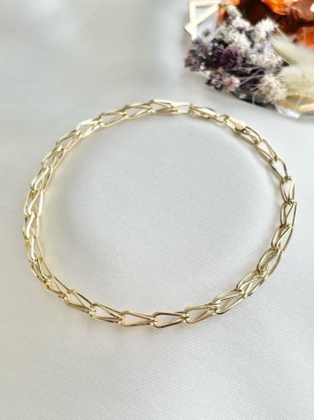 14 Kuyumculuk 3 mm İtalyan Damla Bileklik