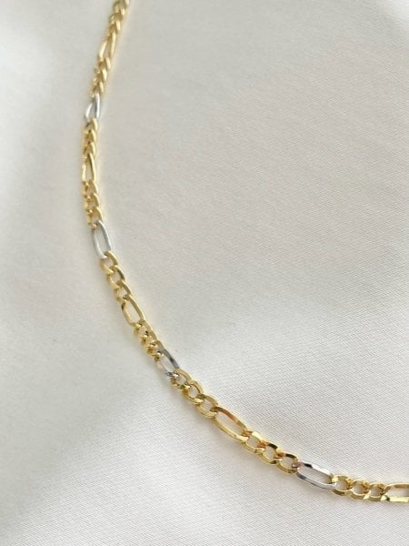 Yeşil Beyaz Figaro Zincir 3 mm