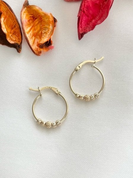 14 Kuyumculuk 1.5 Cm Yarı Dorikalı Halka Küpe