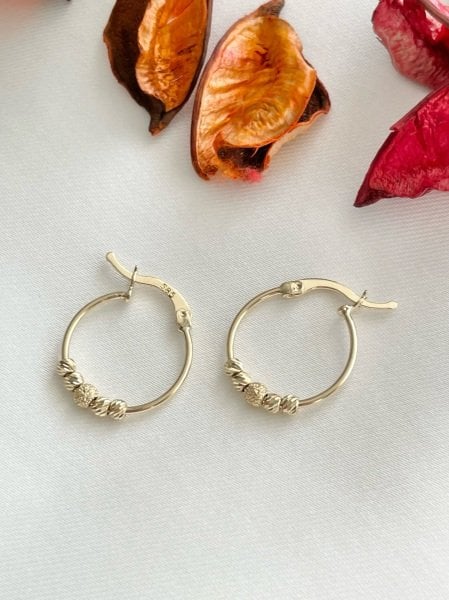 14 Kuyumculuk 1.5 Cm Yarı Dorikalı Halka Küpe