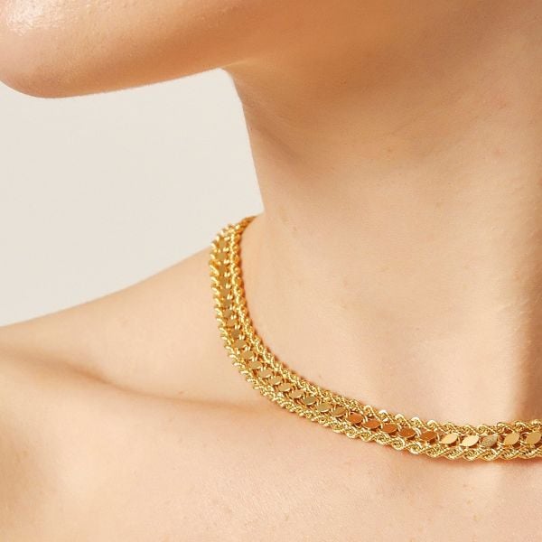 Pullu Halat  Zincir Kolye