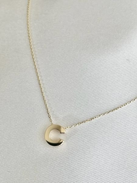 Taşsız C Harf Kolye