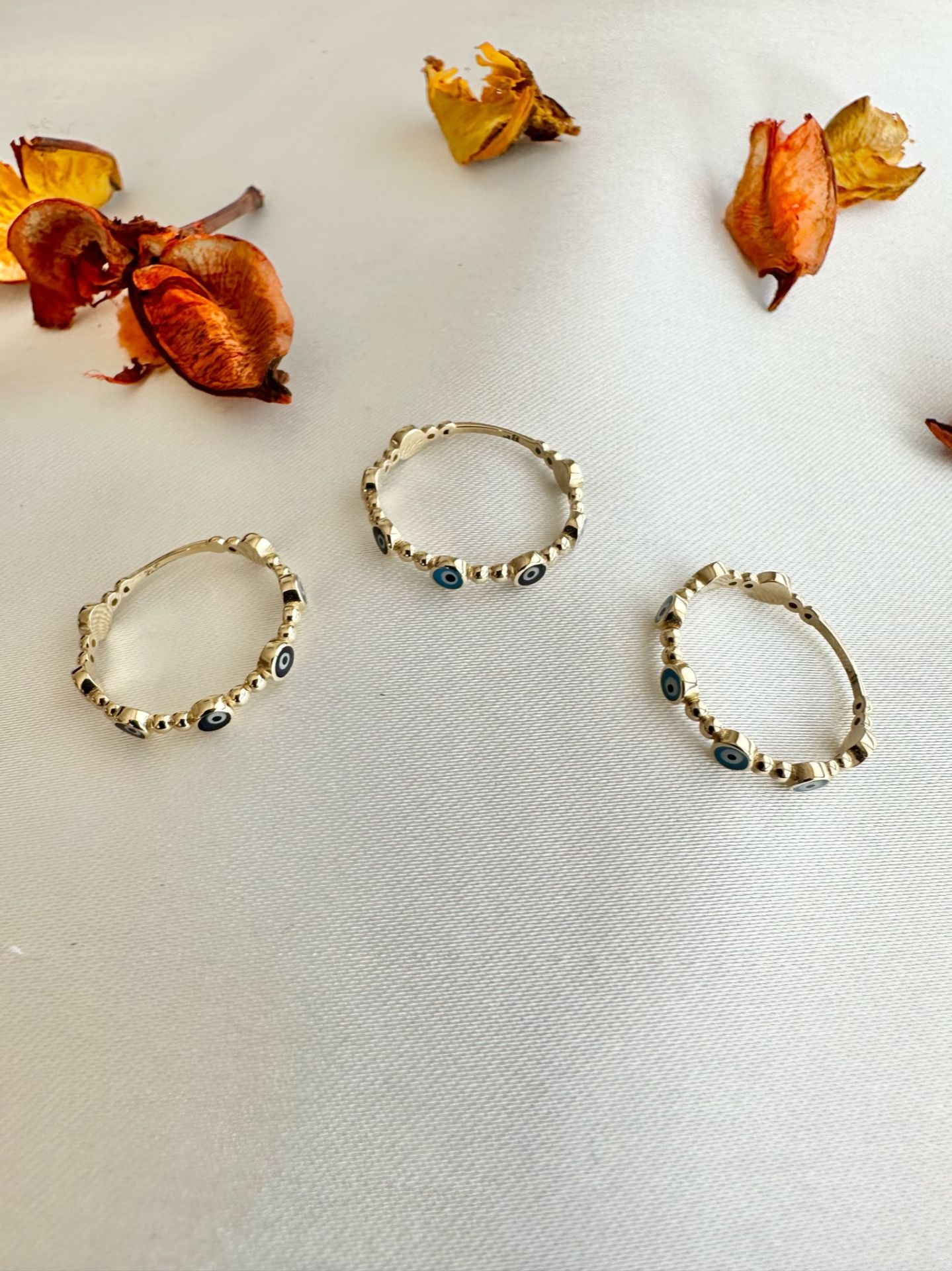 14 Kuyumculuk Turkuaz Nazarlıklı  Yüzük